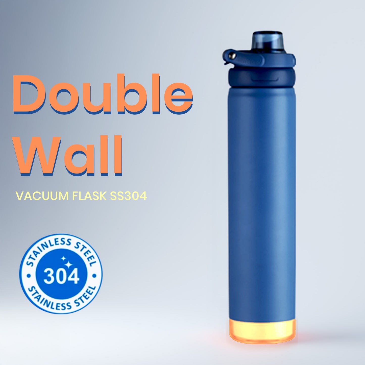Smart Water Bottle, 800 ml with Beep & Glow Reminder Double Wall Stainless Steel, Hot & Cold Retention, 15-Day Battery