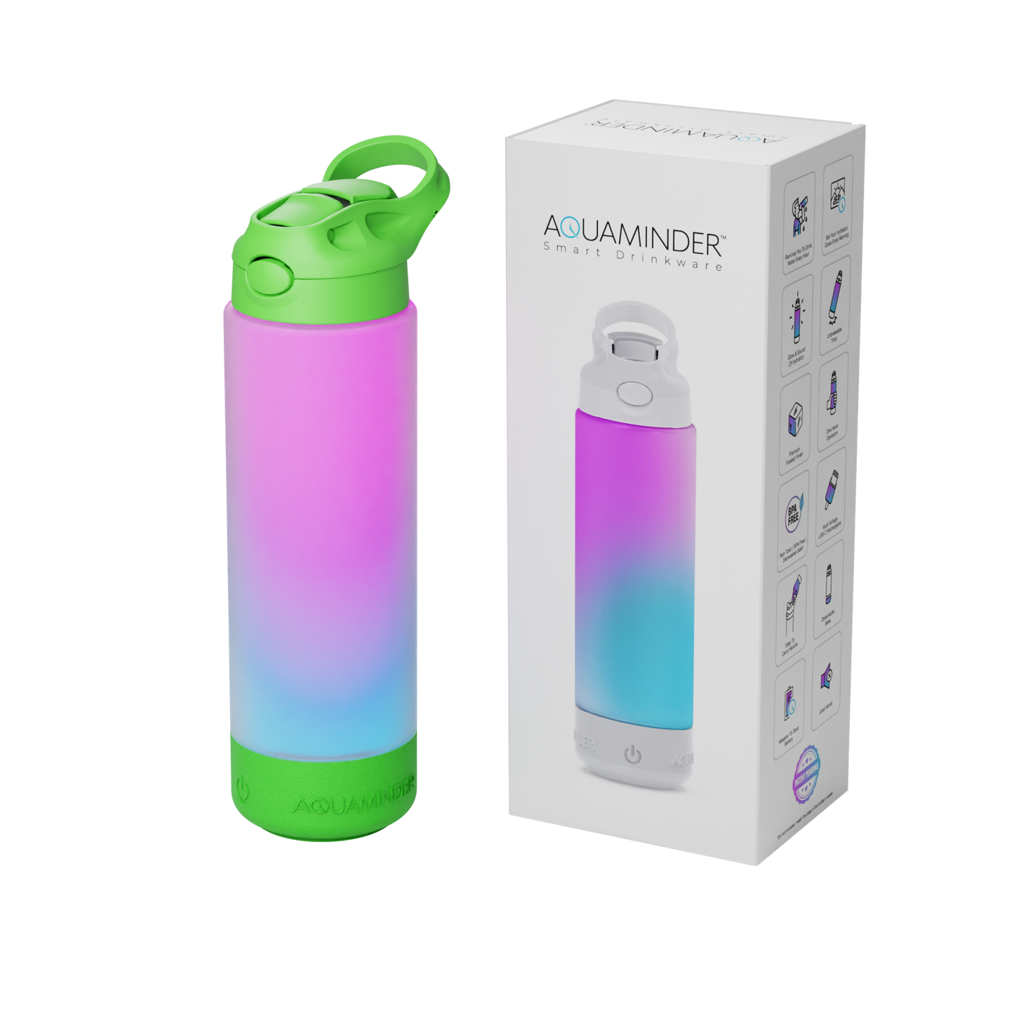Smart Drinkware Bottle Indus with Sporty Sipper Lid
