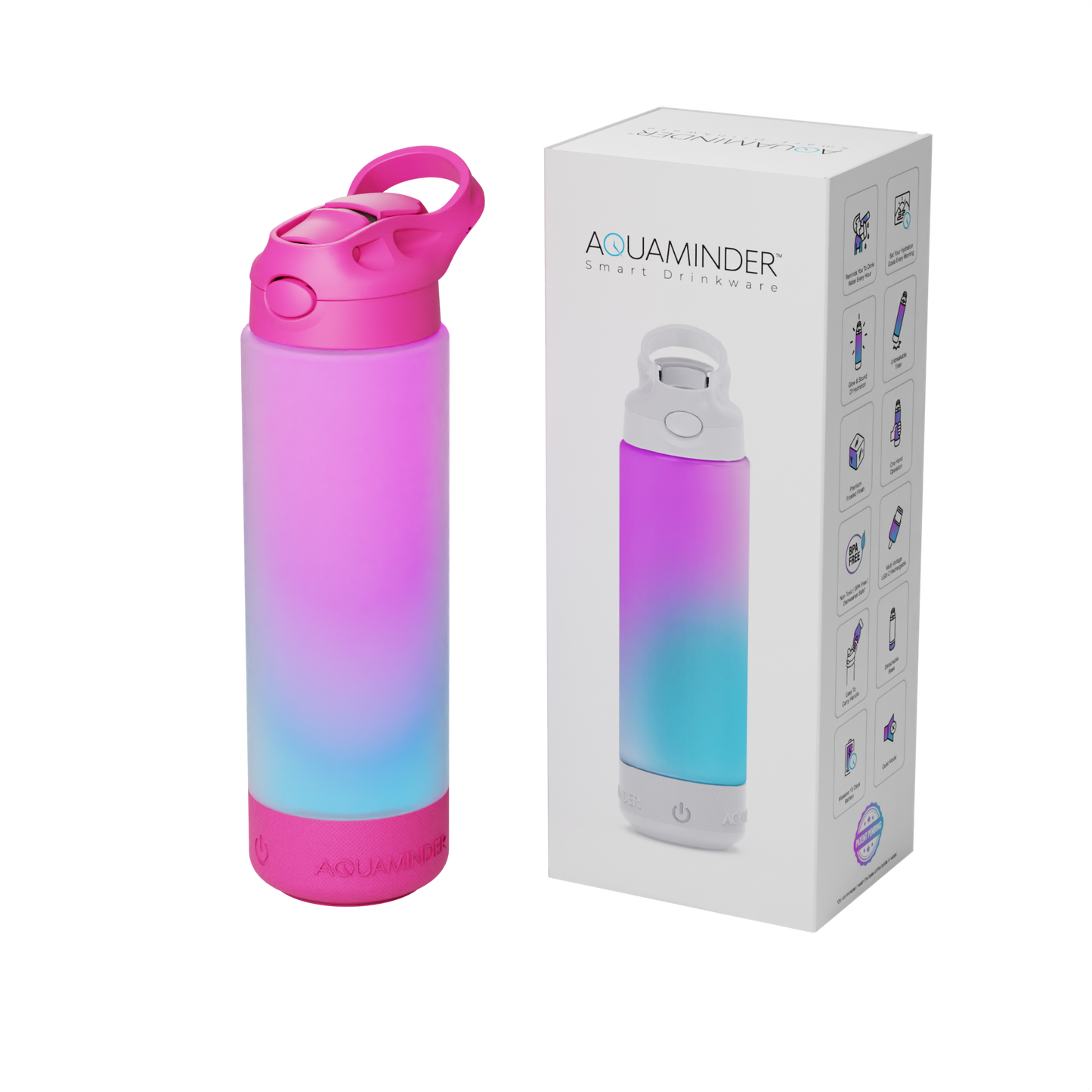 Smart Drinkware Bottle Indus with Sporty Sipper Lid