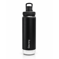 Personalised Rhine+ Smart Hydration Bottle | 800ML | Black - AQUAMINDER