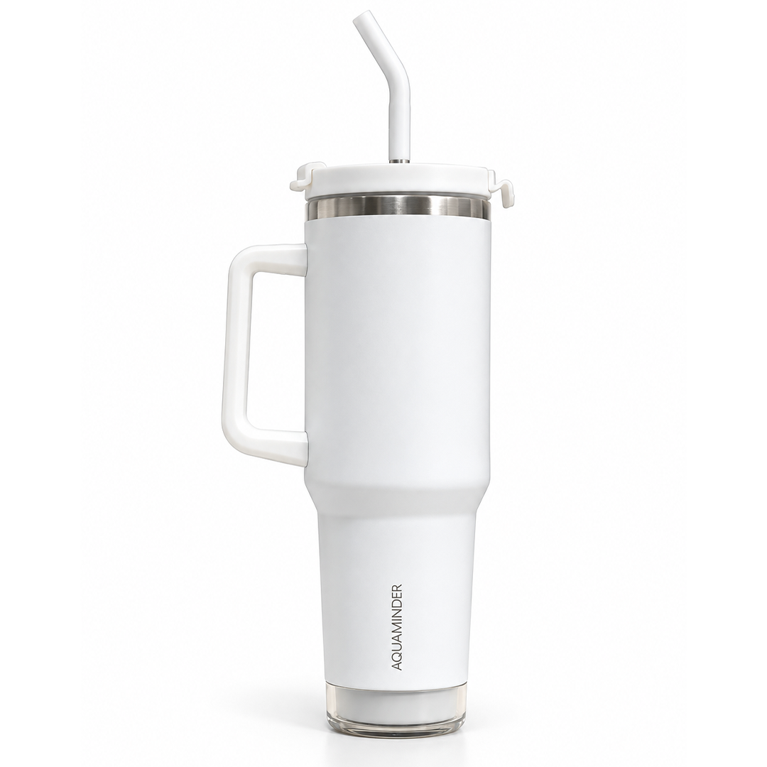 Nile Prime+ Smart Reminder Led Vacuum Tumbler | 1200ML | White