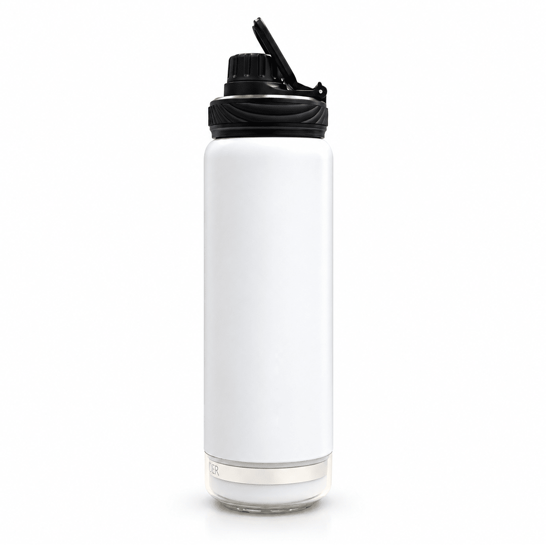 Personalised Rhine+ Smart Hydration Bottle | 800ML | White - AQUAMINDER