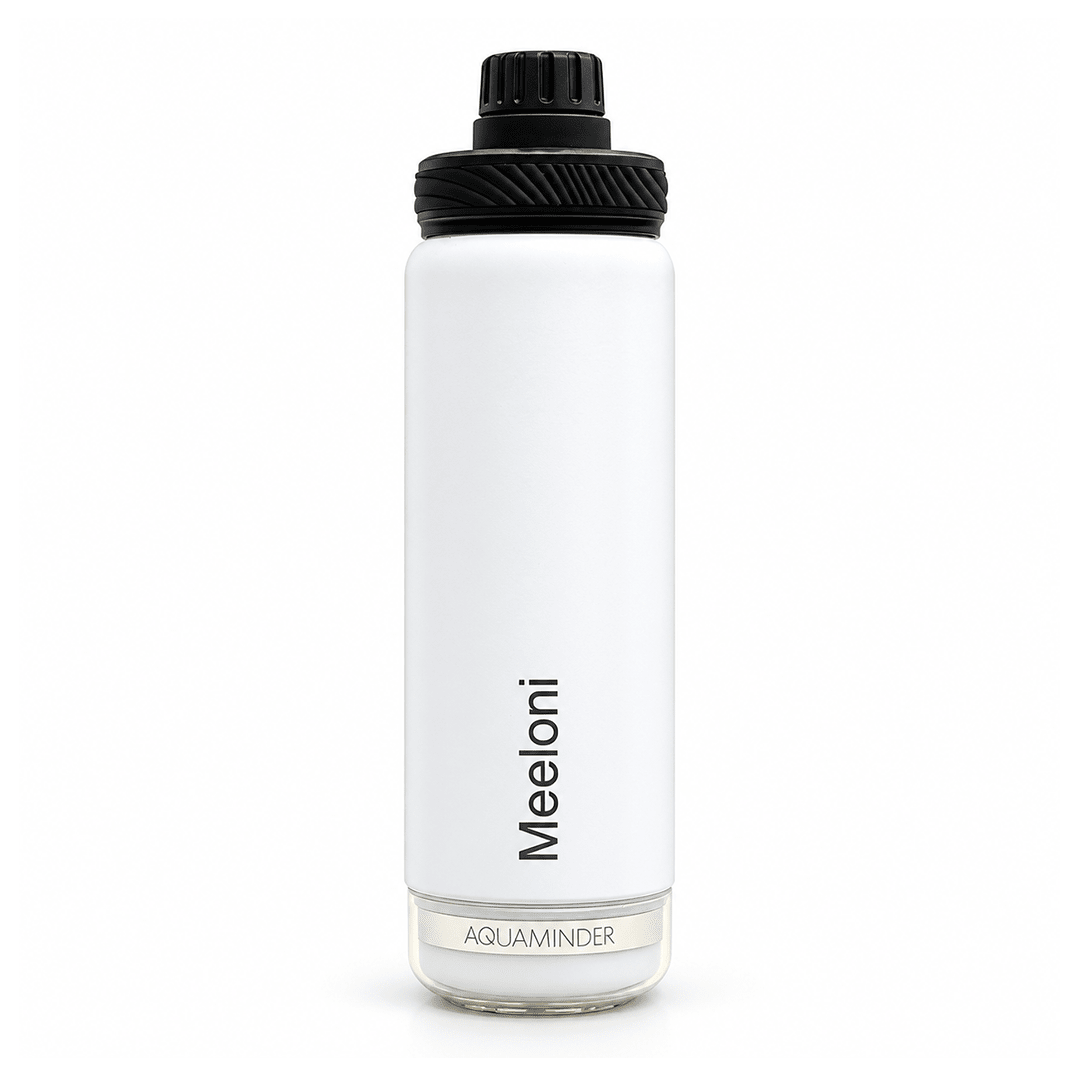 Personalised Rhine+ Smart Hydration Bottle | 800ML | White - AQUAMINDER