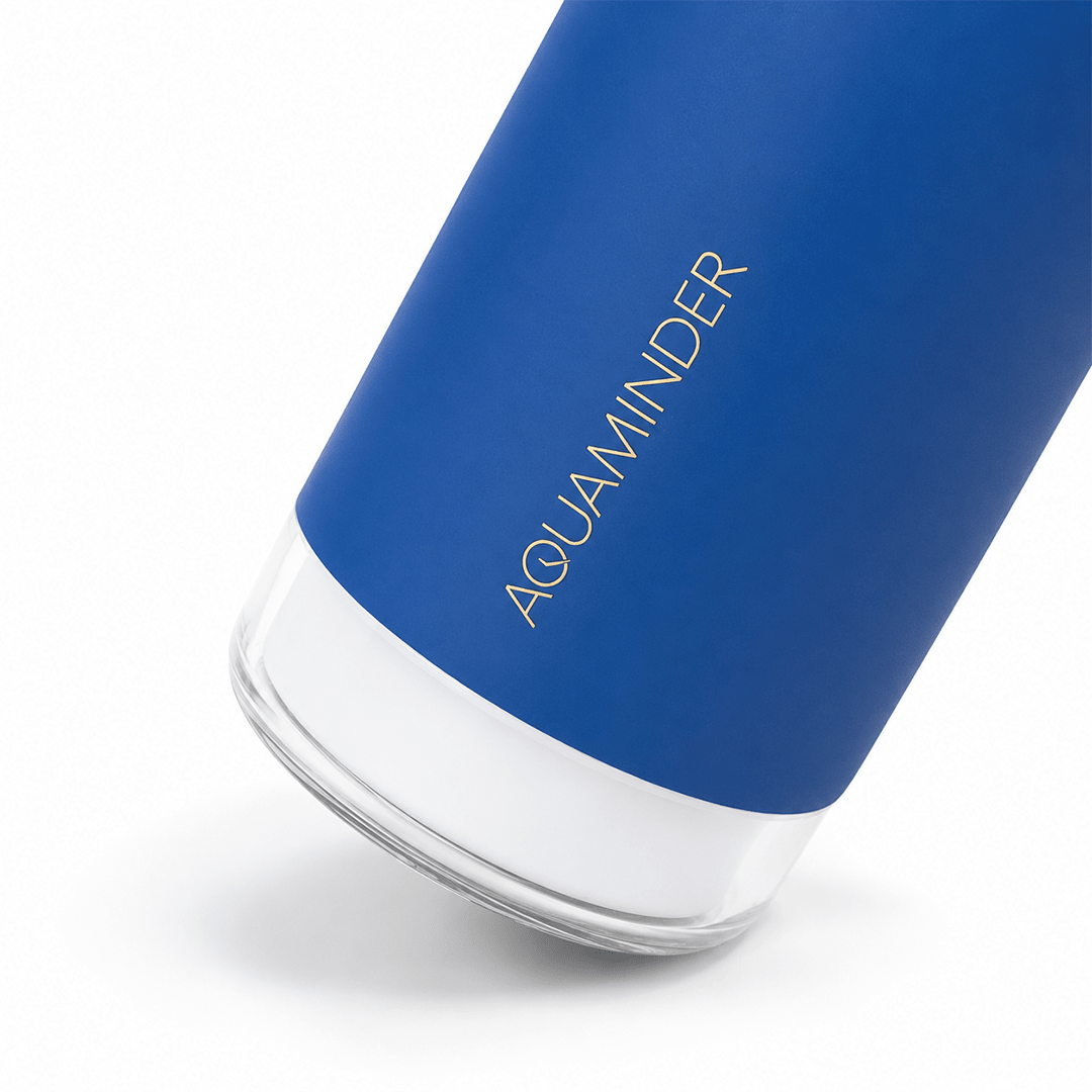 Personalised Rio Prime+ Smart Reminder Beep & Glow Vacuum Bottle with Chug Cap | 700 ml | Hot & Cold Retention | 15-Day Battery | Blue - COD Not Applicable - AQUAMINDER