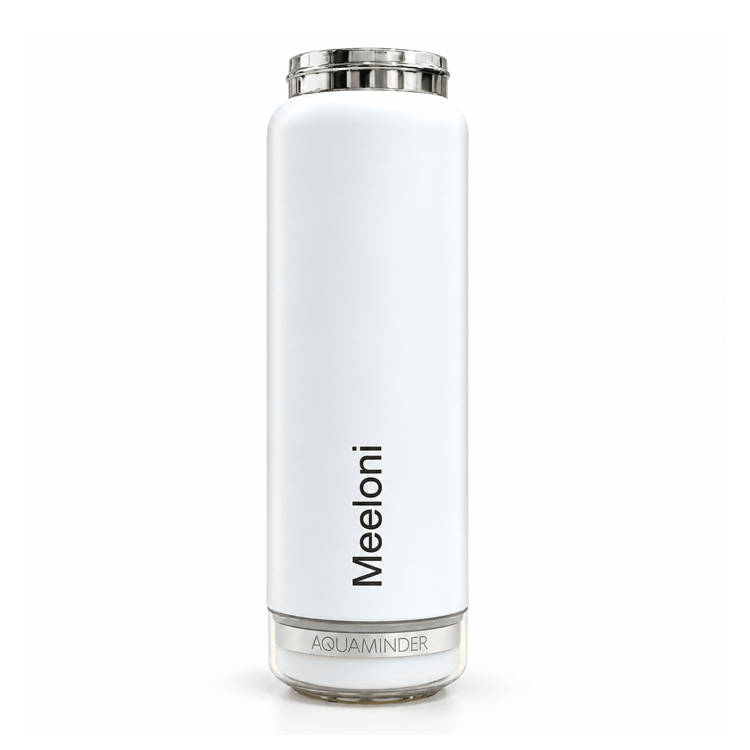 Personalised Rhine+ Smart Hydration Bottle | 800ML | White - AQUAMINDER