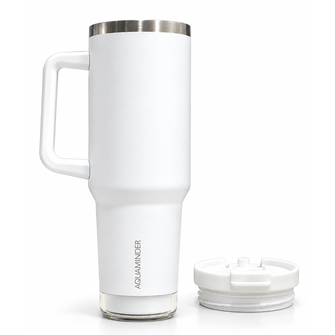 Nile Prime+ Smart Reminder Led Vacuum Tumbler | 1200ML | White