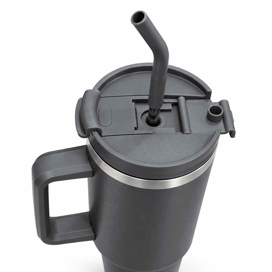 Nile Prime+ Smart Reminder Led Vacuum Tumbler | 1200ML | Grey - AQUAMINDER