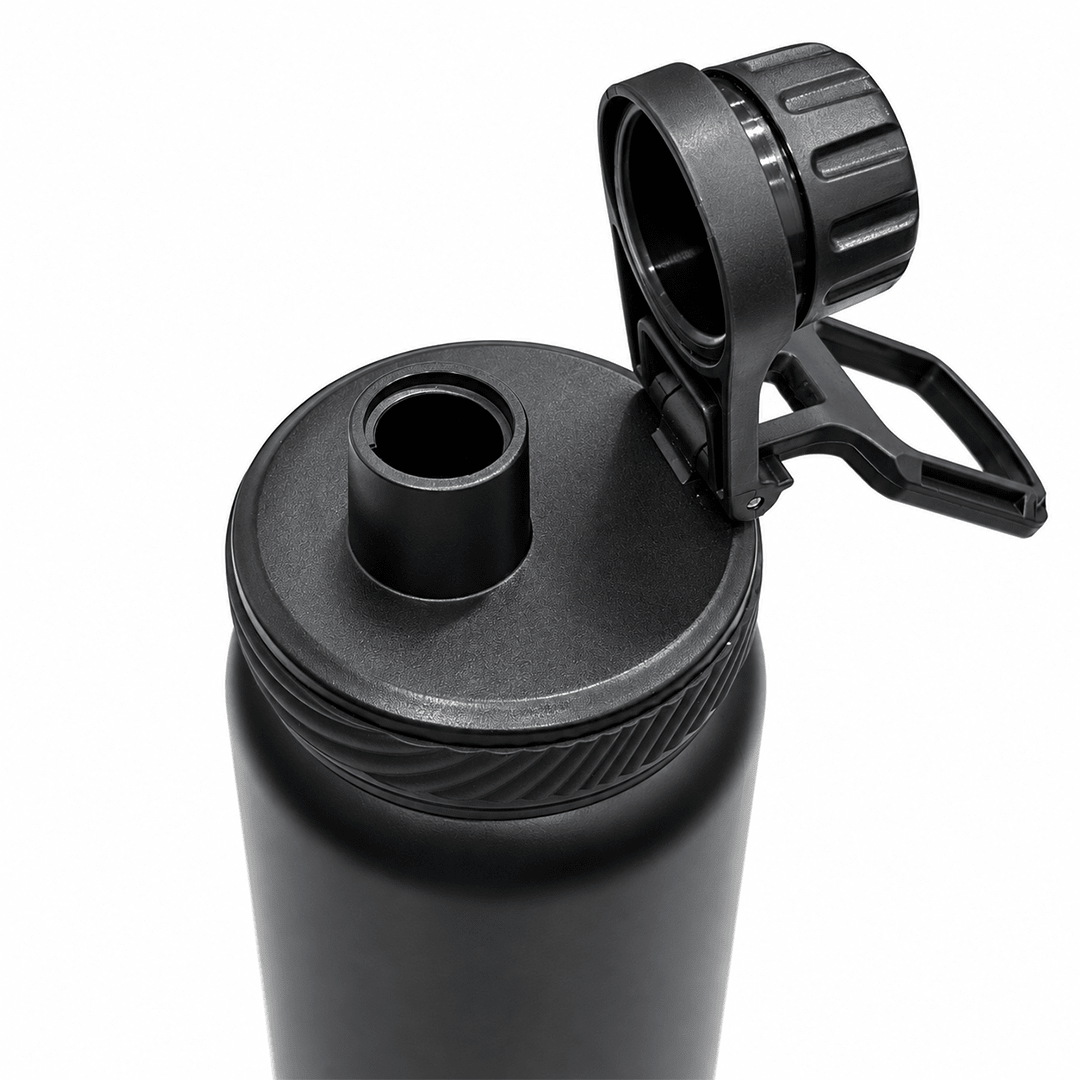 Personalised Rhine+ Smart Hydration Bottle | 800ML | Black - AQUAMINDER