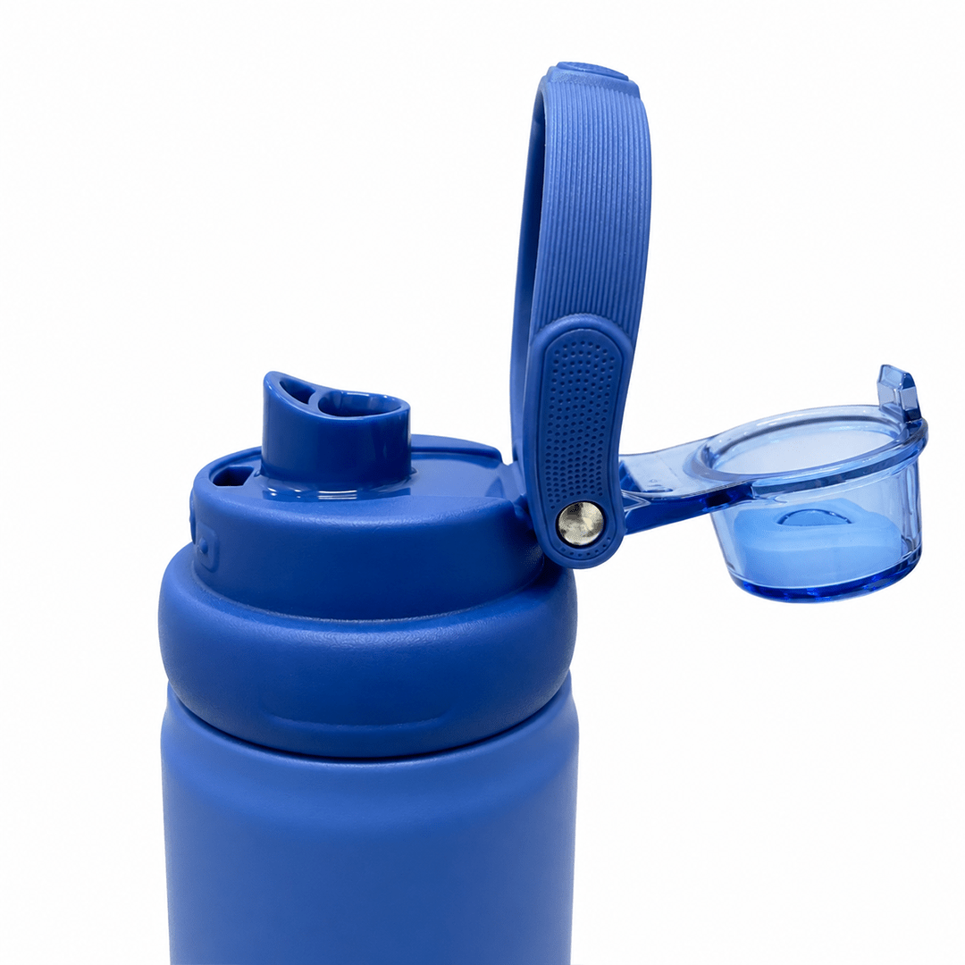 Personalised Rio Prime+ Smart Reminder Beep & Glow Vacuum Bottle with Chug Cap | 700 ml | Hot & Cold Retention | 15-Day Battery | Blue - COD Not Applicable - AQUAMINDER