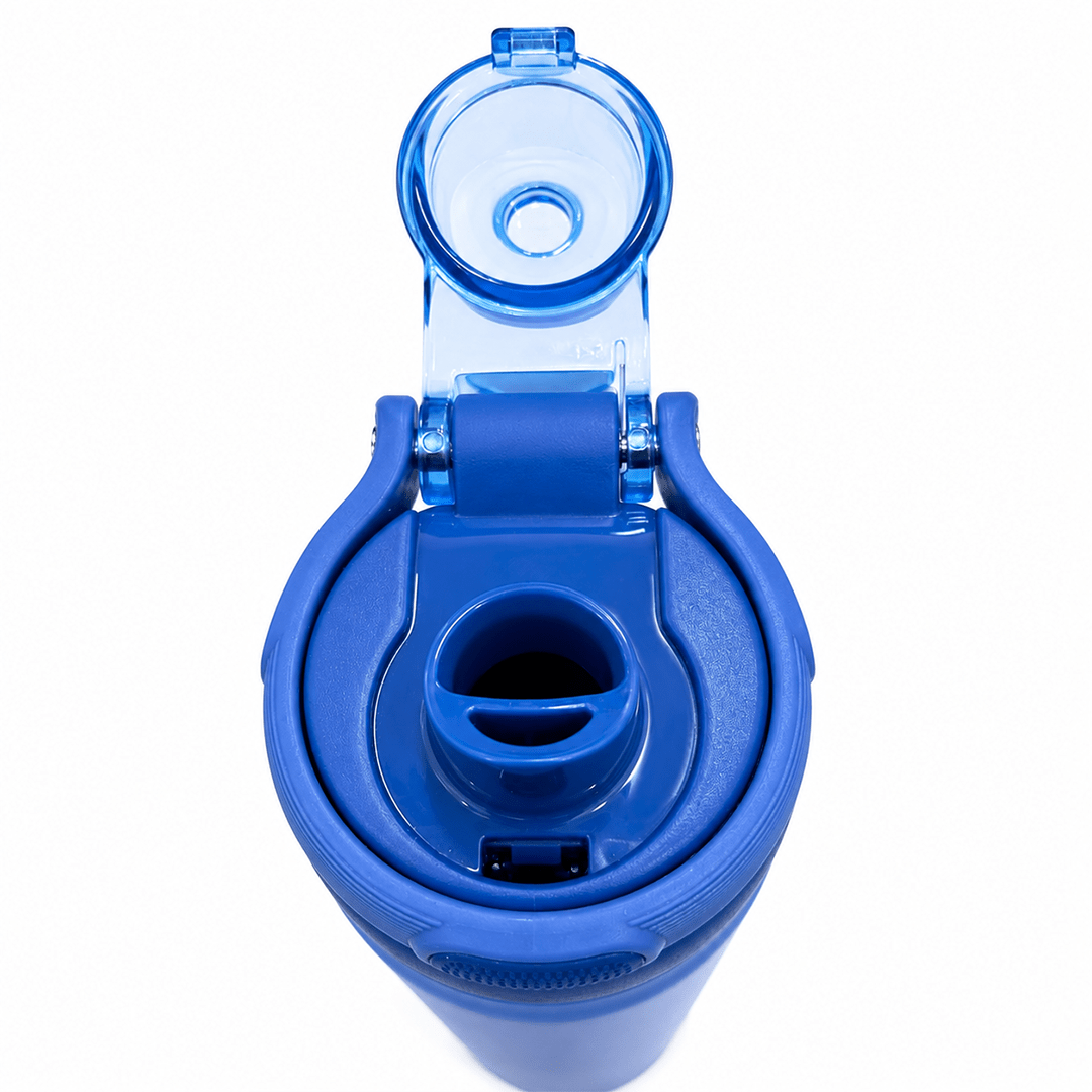Personalised Rio Prime+ Smart Reminder Beep & Glow Vacuum Bottle with Chug Cap | 700 ml | Hot & Cold Retention | 15-Day Battery | Blue - COD Not Applicable - AQUAMINDER