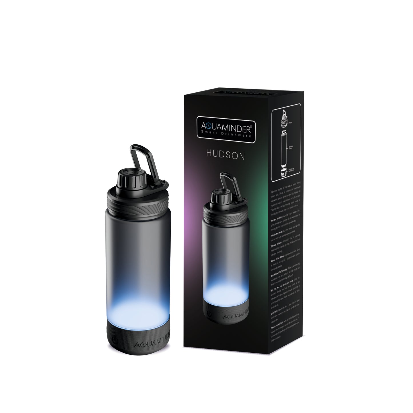 Hudson Smart Water Bottle with Chug Lid  600ml