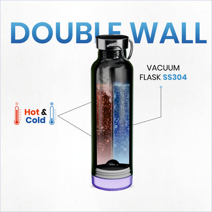 Thames+Smart Water Bottle with App Connectivity ,600 ml ,SS 304 Material