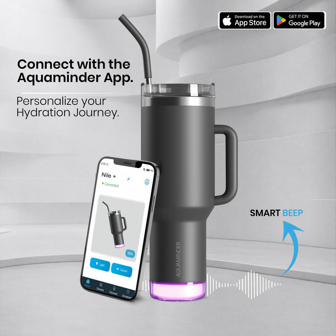 Nile Go+ Smart Tumbler with Sipper Cap Leak Proof 800ml with App ...
