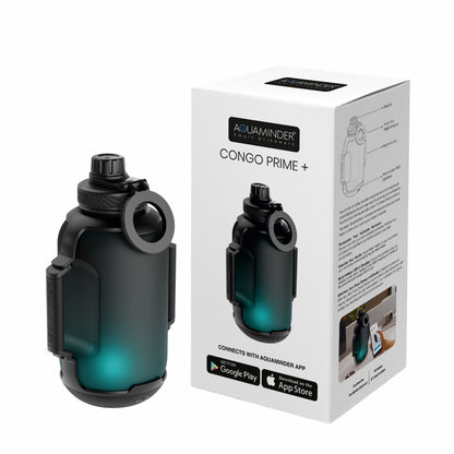Smart Water Bottle - 1300ml Hydration Tracker with Glow Reminder, Bluetooth App, with Magnetic Phone Holder, Congo Prime+ - AQUAMINDER