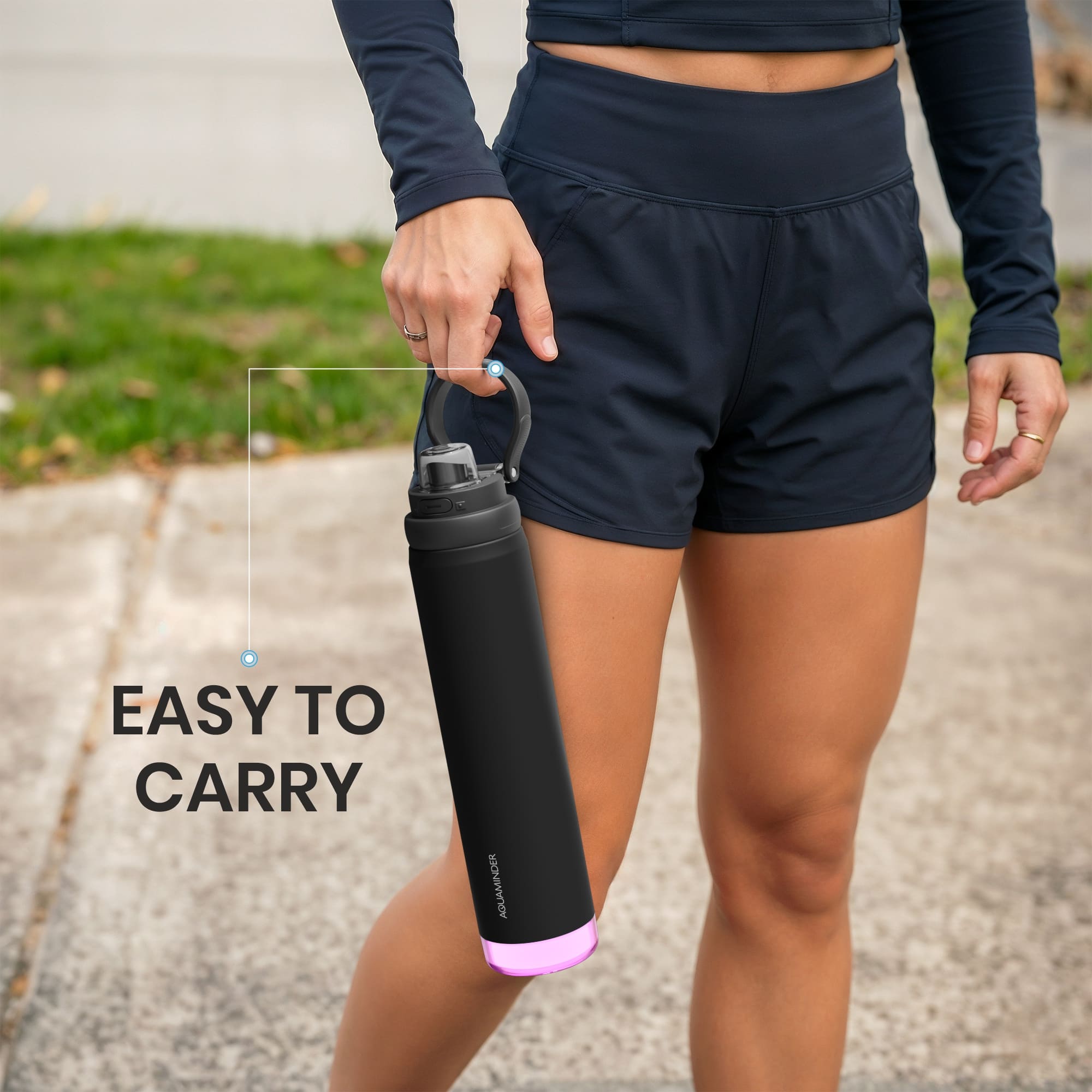 Rio Prime+ Smart Reminder Beep & Glow Vacuum Bottle with Chug Cap | 700 ml | Hot & Cold Retention | 15 - Day Battery - AQUAMINDER