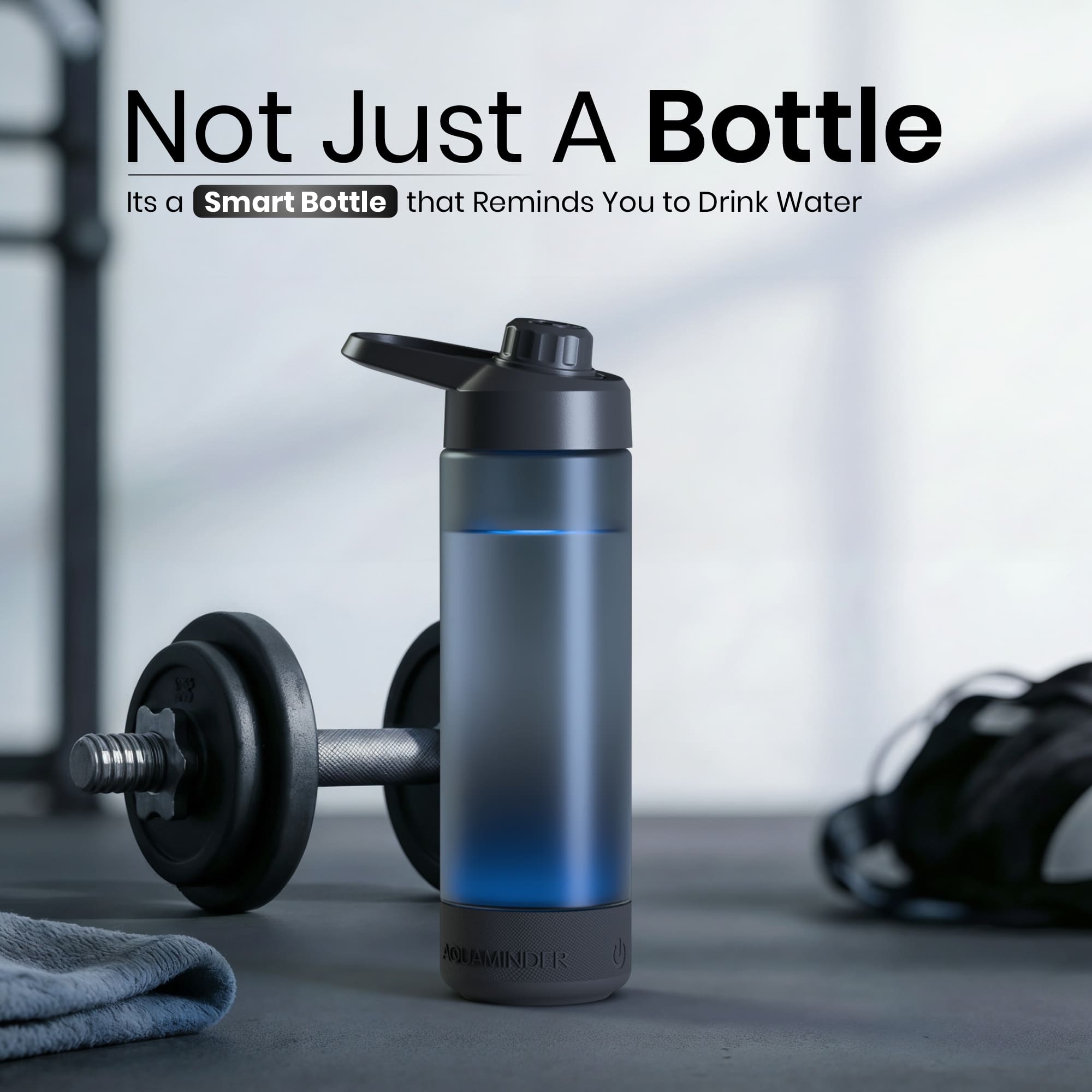 Volga Personalized Smart Water Bottle with Chug Lid for Gifting - AQUAMINDER