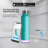 Personalised Thames+ Smart Reminder Led Vacuum Bottle & Aquaminder APP Connectivity | 600 ml | Teal - COD Not Applicable - AQUAMINDER