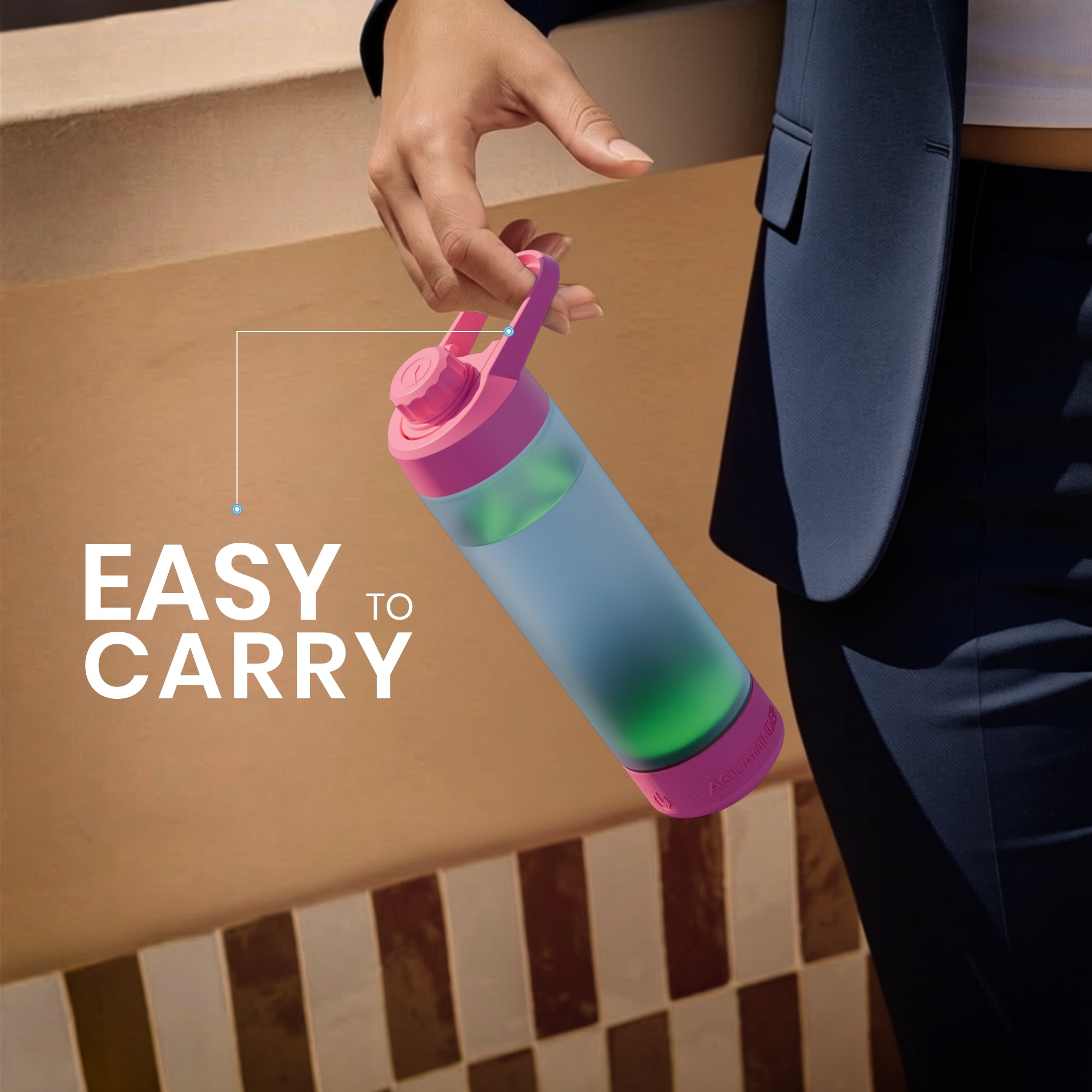 Volga Smart Water Bottle with Chug Lid - AQUAMINDER