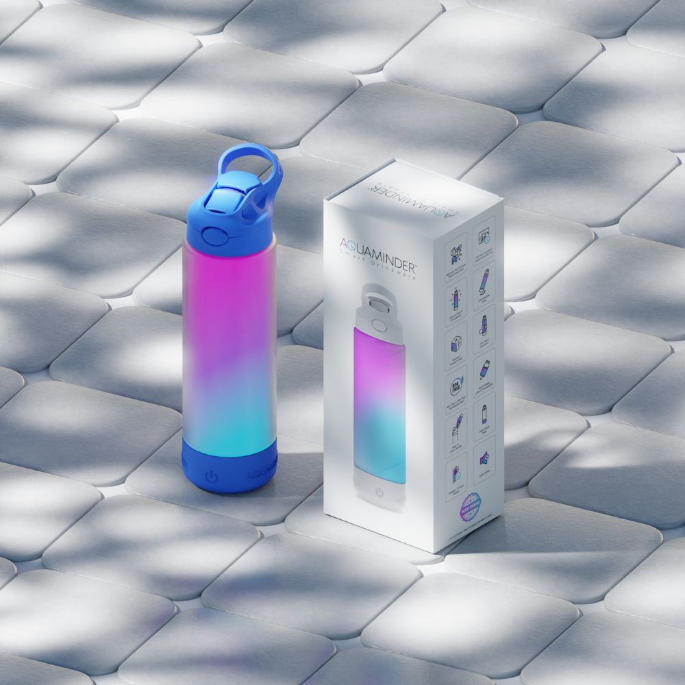 Smart water bottle for gym-goers by Aquaminder
