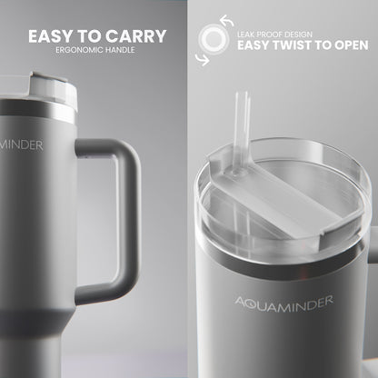 Stainless steel water bottle glow reminder