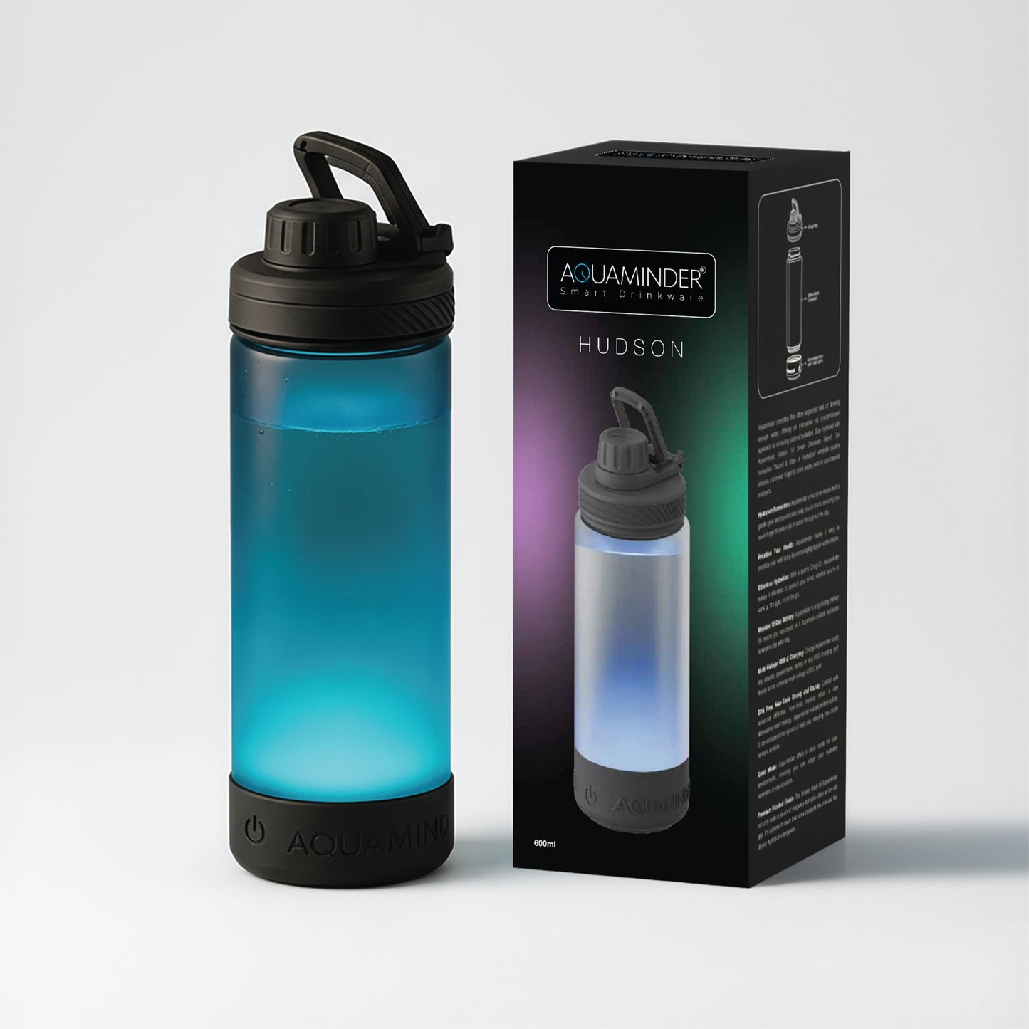 Hudson Smart Water Bottle with Chug Lid  600ml