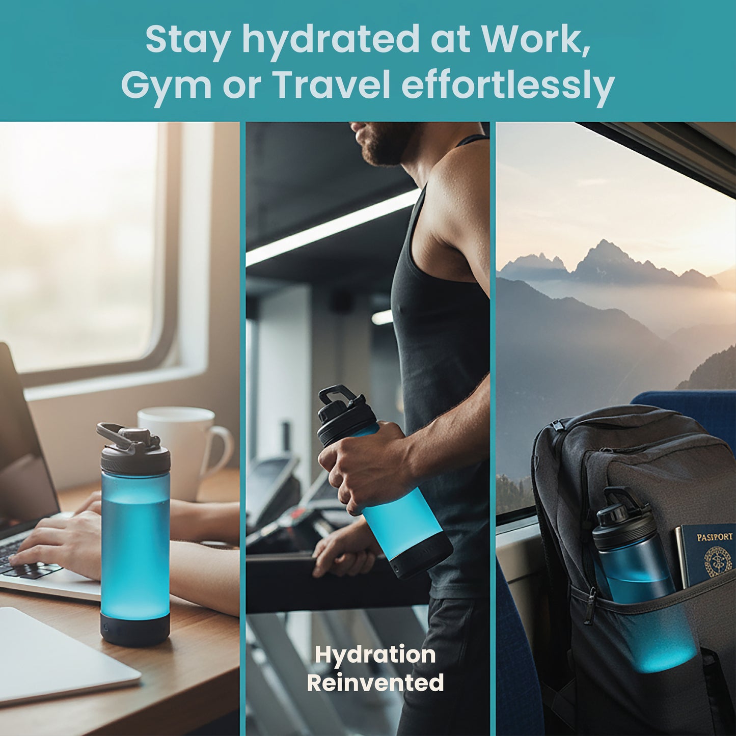 Hudson Smart Water Bottle with Chug Lid  600ml