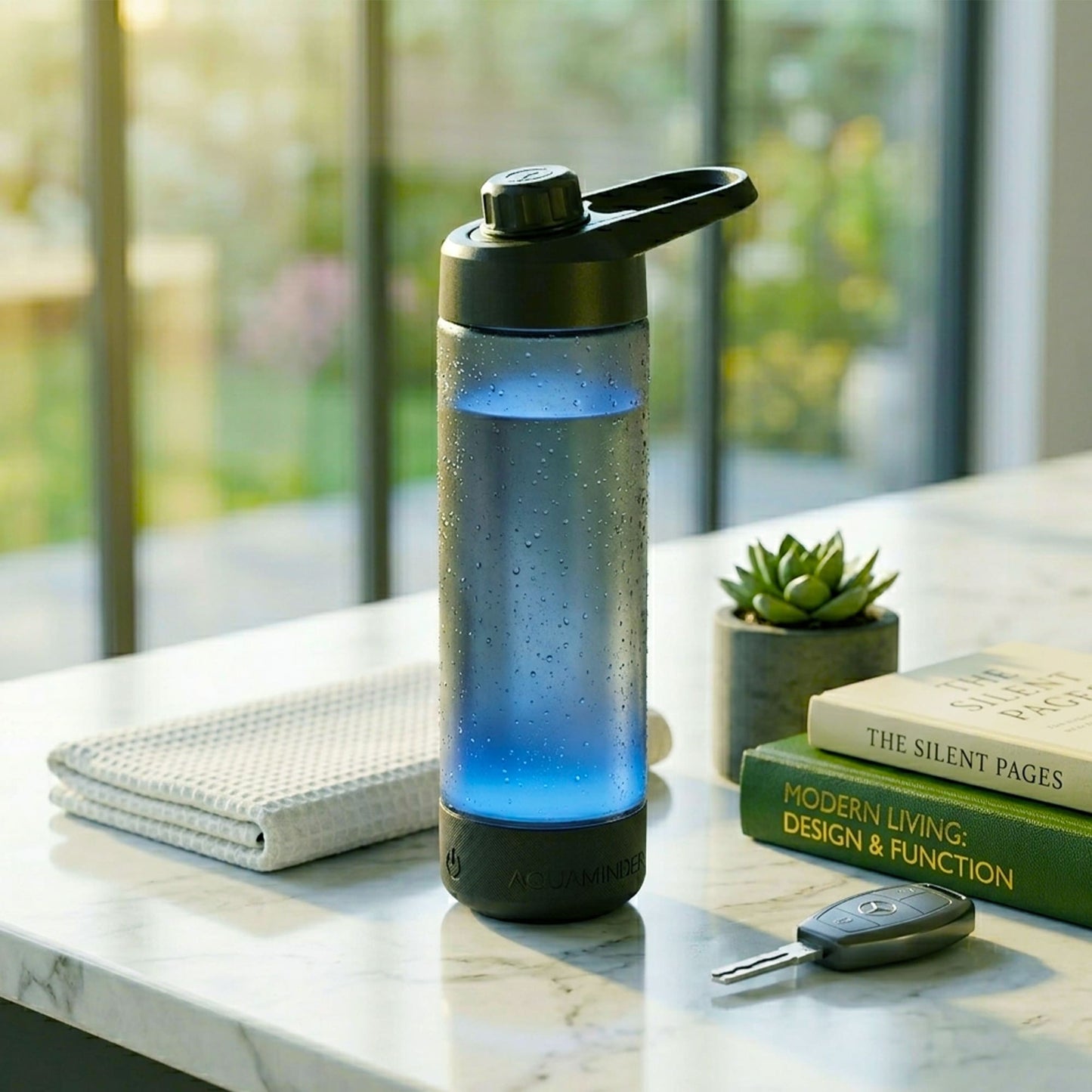 Volga+ Smart Water Bottle Chug Lid with Mobile App Connectivity - AQUAMINDER