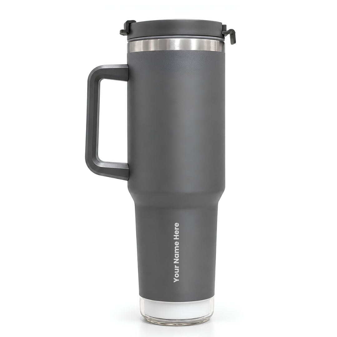 Nile Prime+ Smart Reminder Led Vacuum Tumbler | 1200ML | Grey - AQUAMINDER