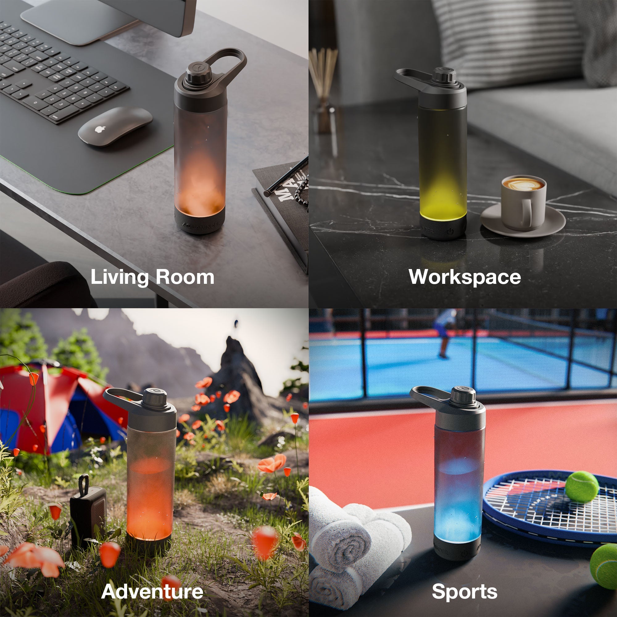 Volga Personalized Smart Water Bottle with Chug Lid for Gifting