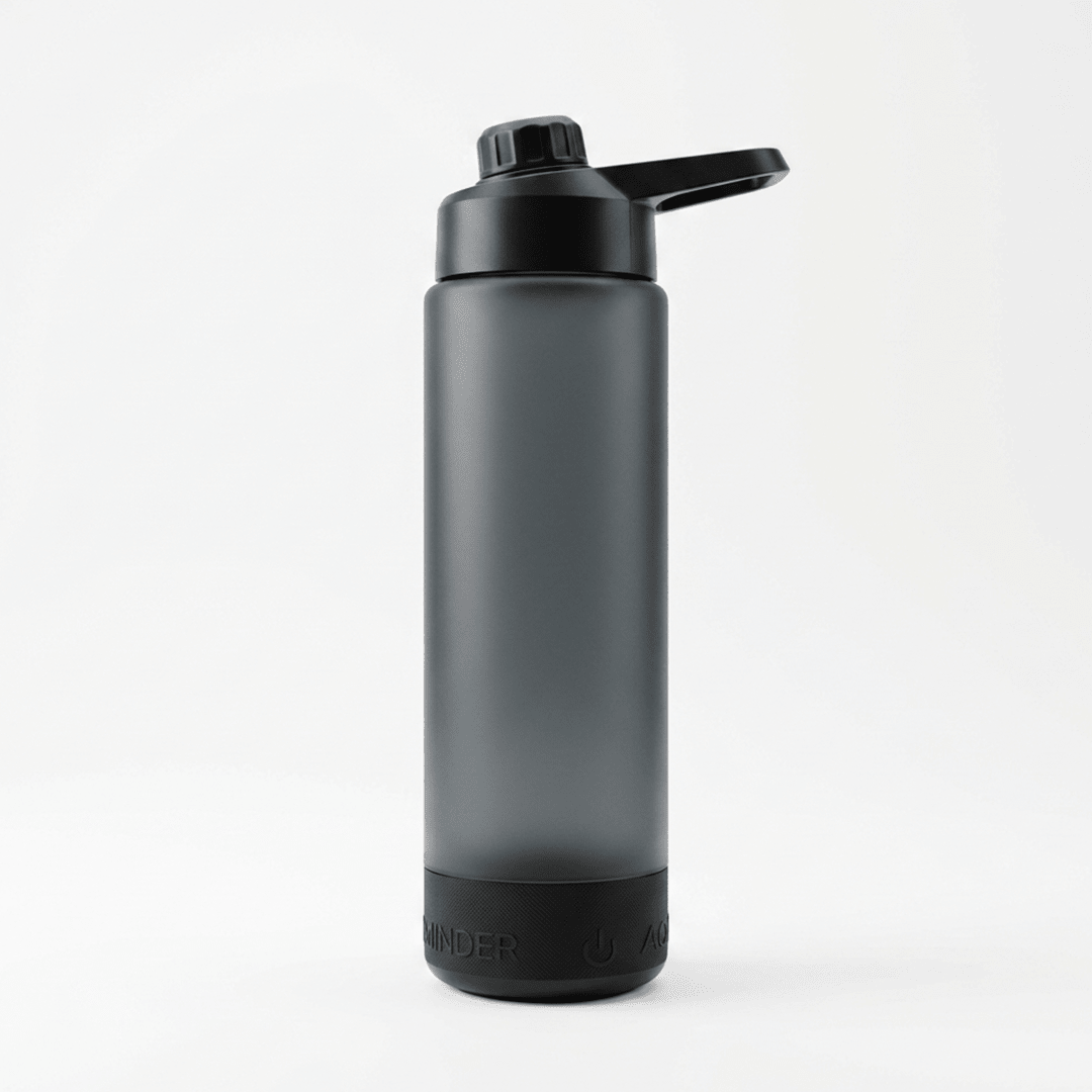 Personalised Volga+ Smart Reminder Led Vacuum Bottle With Chug Lid & Aquaminder APP Connectivity | 770 ml | Black - Cod Not Applicable - AQUAMINDER