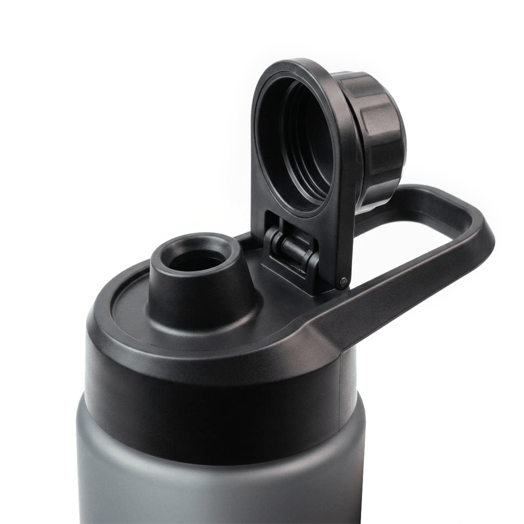 Personalised Volga+ Smart Reminder Led Vacuum Bottle With Chug Lid & Aquaminder APP Connectivity | 770 ml | Black - Cod Not Applicable - AQUAMINDER