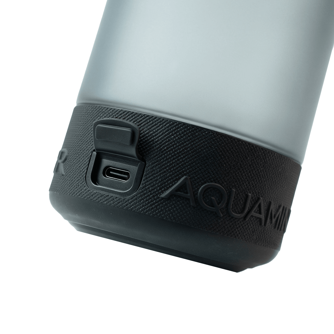 Personalised Volga+ Smart Reminder Led Vacuum Bottle With Chug Lid & Aquaminder APP Connectivity | 770 ml | Black - Cod Not Applicable - AQUAMINDER