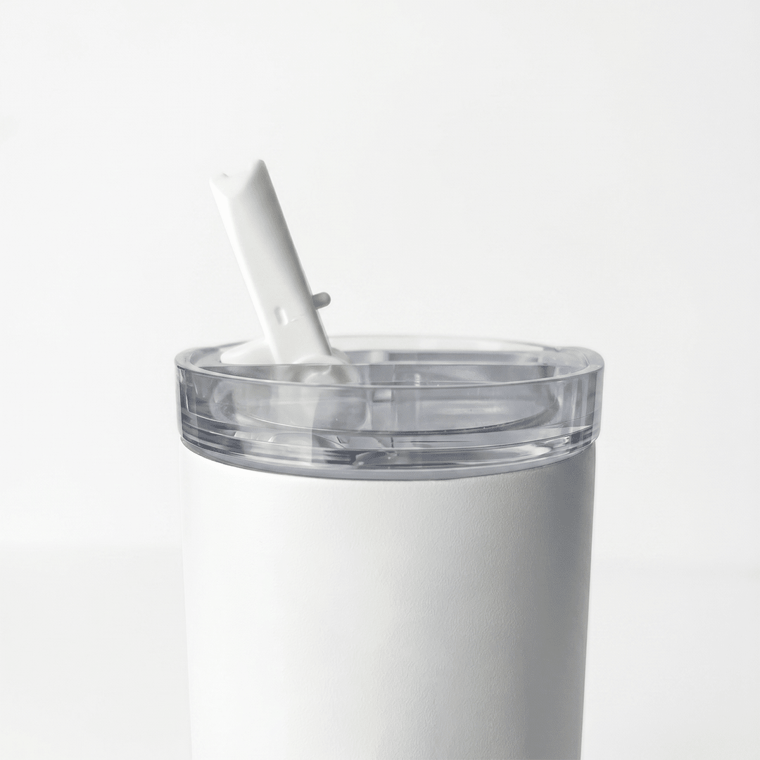 Nile Go+ Smart Tumbler with Sipper Cap Leak Proof 800ml with App Connectivity - White - AQUAMINDER