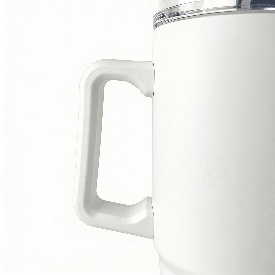 Nile Go+ Smart Tumbler with Sipper Cap Leak Proof 800ml with App Connectivity - White - AQUAMINDER