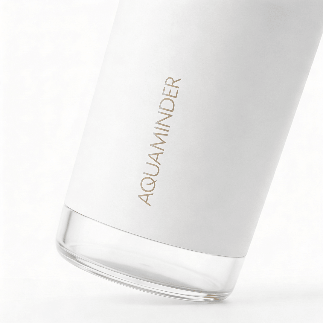 Nile Go+ Smart Tumbler with Sipper Cap Leak Proof 800ml with App Connectivity - White - AQUAMINDER