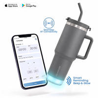 Nile Prime+ Smart Reminder Led Vacuum Tumbler | 1200ML | Grey
