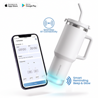 Nile Prime+ Smart Reminder Led Vacuum Tumbler | 1200ML | White