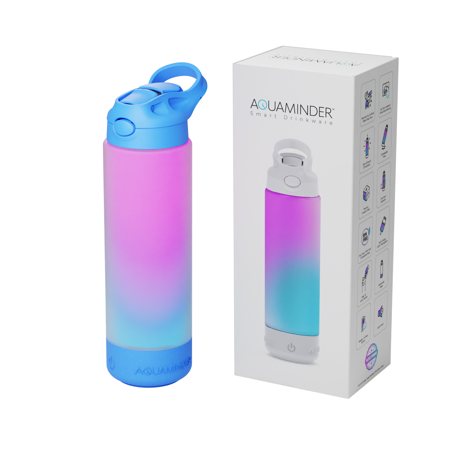 Smart Drink Reminder Bottle Aquaminder Ensures Consistent