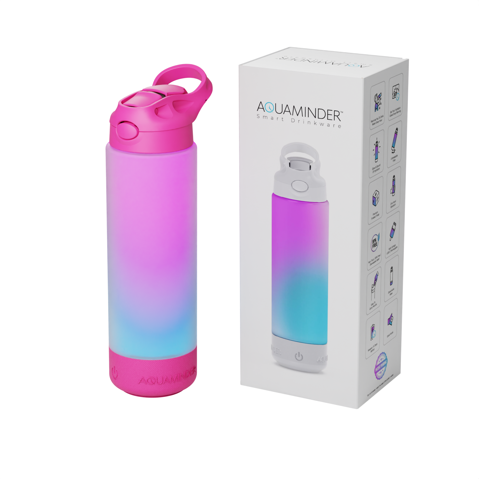 Smart Drink Reminder Bottle Aquaminder Ensures Consistent