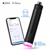 Rio Prime+ Smart Reminder Beep & Glow Vacuum Bottle with Chug Cap | 700 ml | Hot & Cold Retention | 15-Day Battery | Black - AQUAMINDER