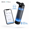 Volga+ Smart Reminder Led Vacuum Bottle With Chug Lid & Aquaminder APP Connectivity | 770 ml | Black - AQUAMINDER