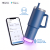 Nile Go+ Smart Reminder Led Vacuum Tumbler with Sipper Cap & Aquaminder APP Connectivity | 800ML | Blue - AQUAMINDER