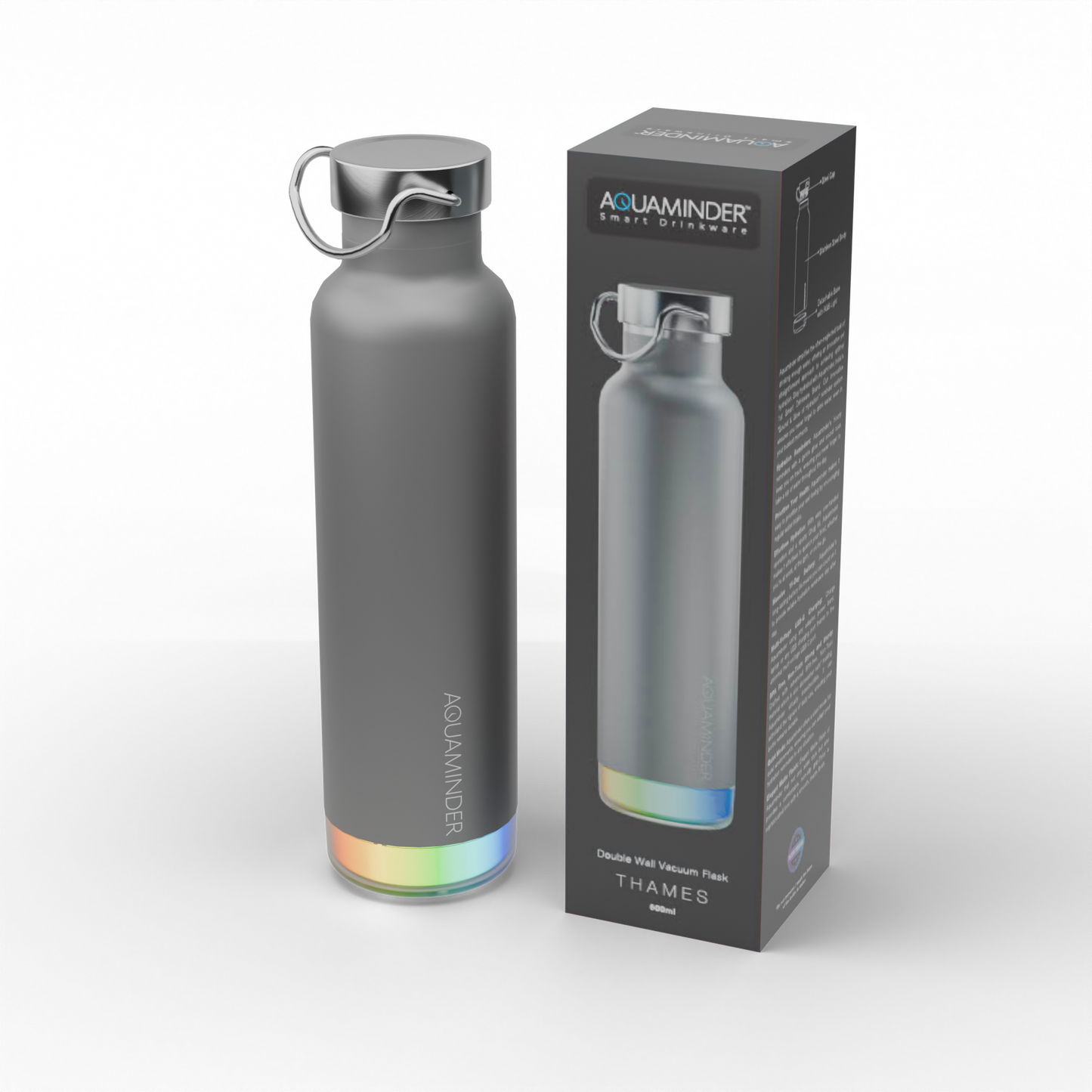 Thames+Smart Water Bottle with App Connectivity ,600 ml ,SS 304 Material